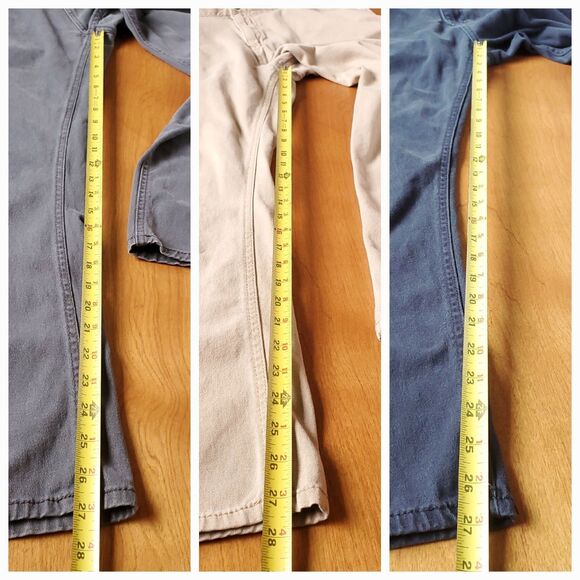 Iron Co Pants Lot of 3 Men 38 x 27 Gray Khaki Blue Straight Leg 5-Pocket Stretch - Picture 15 of 15